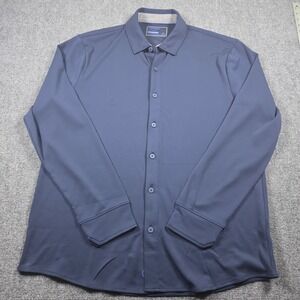Twillory Athleisure Shirt Men's XL Navy Performance Stretch Business Casual